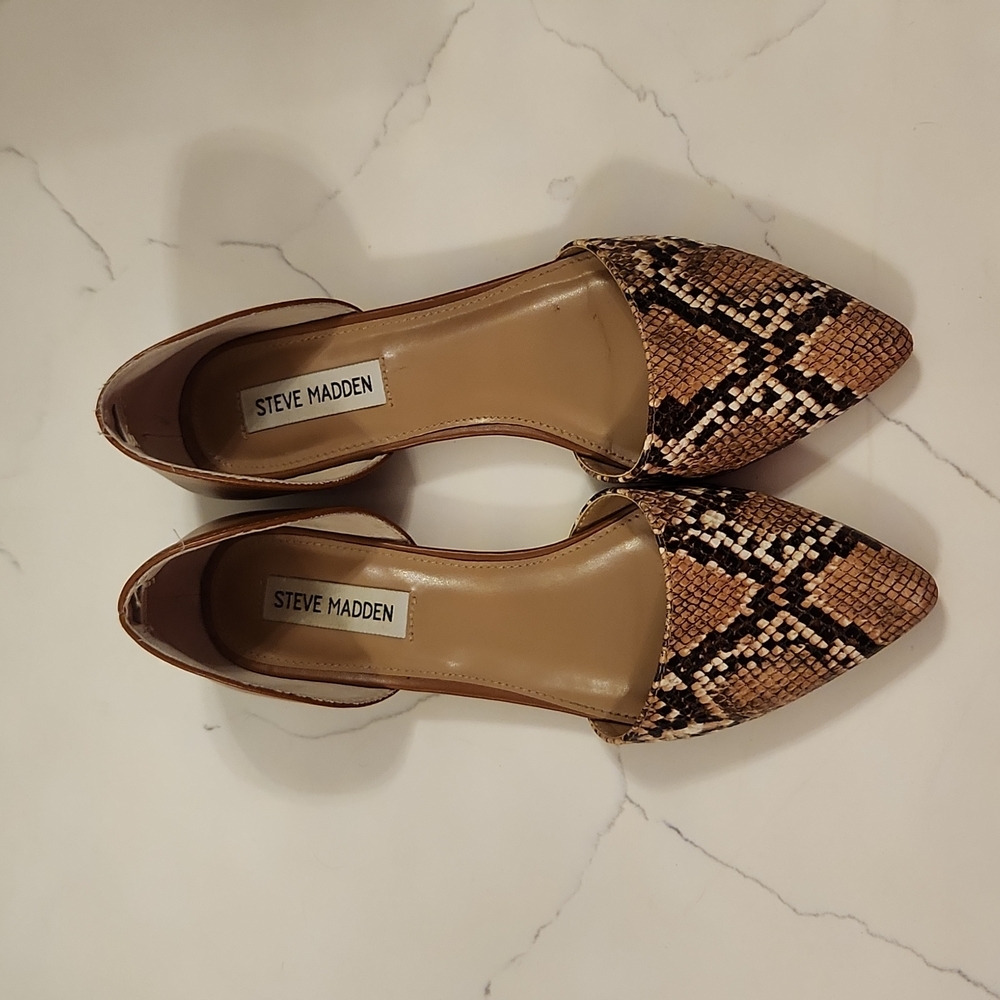 Steve Madden Snakeskin Gidget Flats